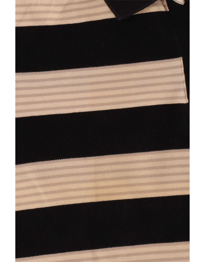 Polo Puma Hombre De Algodón A Rayas Negro Medio