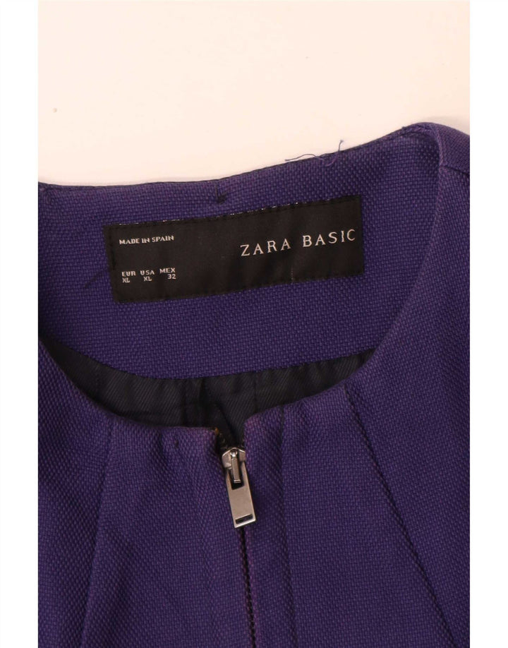 Zara Mujer Abrigo ES 40 XL Púrpura
