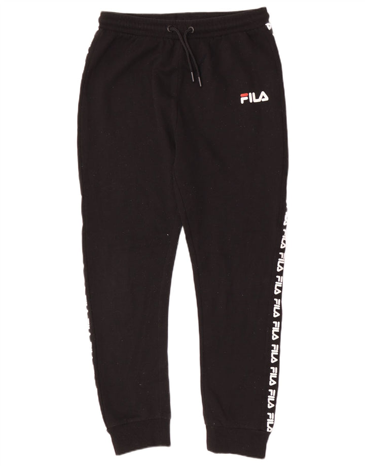 Fila Pantalones de chándal con estampado gráfico para niño 13-14 años Poliéster negro
