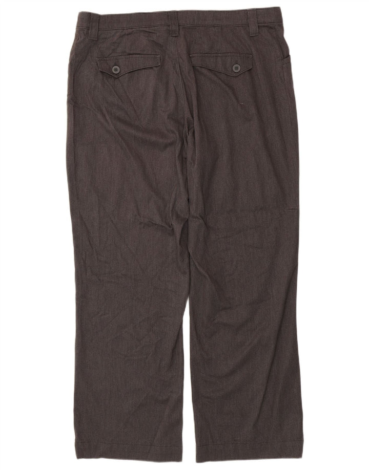 LEE Pantalones casuales rectos de cintura alta para mujer US 18 2XL W38 L29 Gris