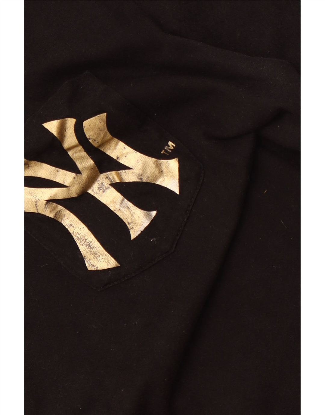 MAJESTIC Top tipo túnica con gráfico de los New York Yankees para mujer, talla 40, talla grande, color negro