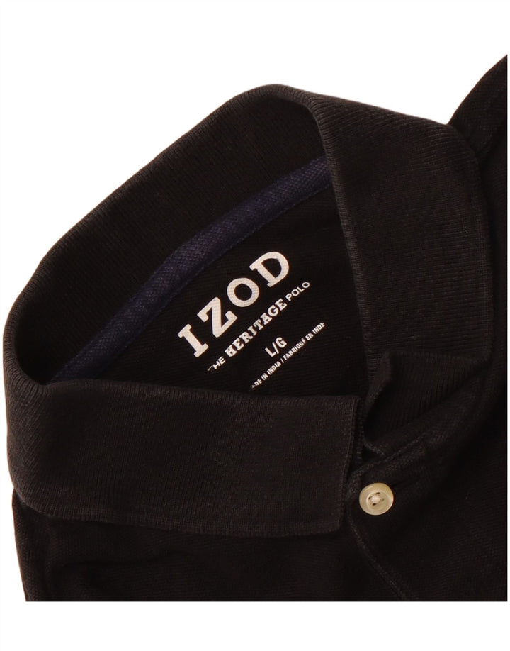 IZOD Polo para hombre grande negro