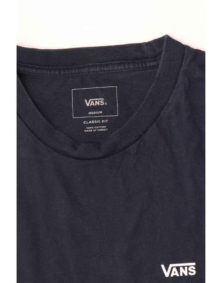 Vans Hombre Classic Fit Camiseta Top Medium Azul Marino Algodón