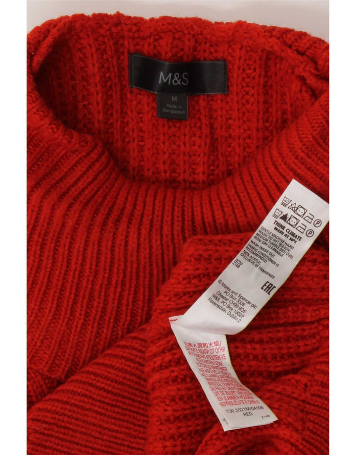 Marks & Spencer Jersey con cuello vuelto para mujer UK 40 Acrílico rojo mediano