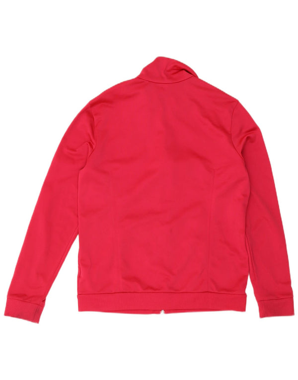 Adidas Mujer Chándal Top Chaqueta UK 12/14 Medio Rosa Poliéster Deportes