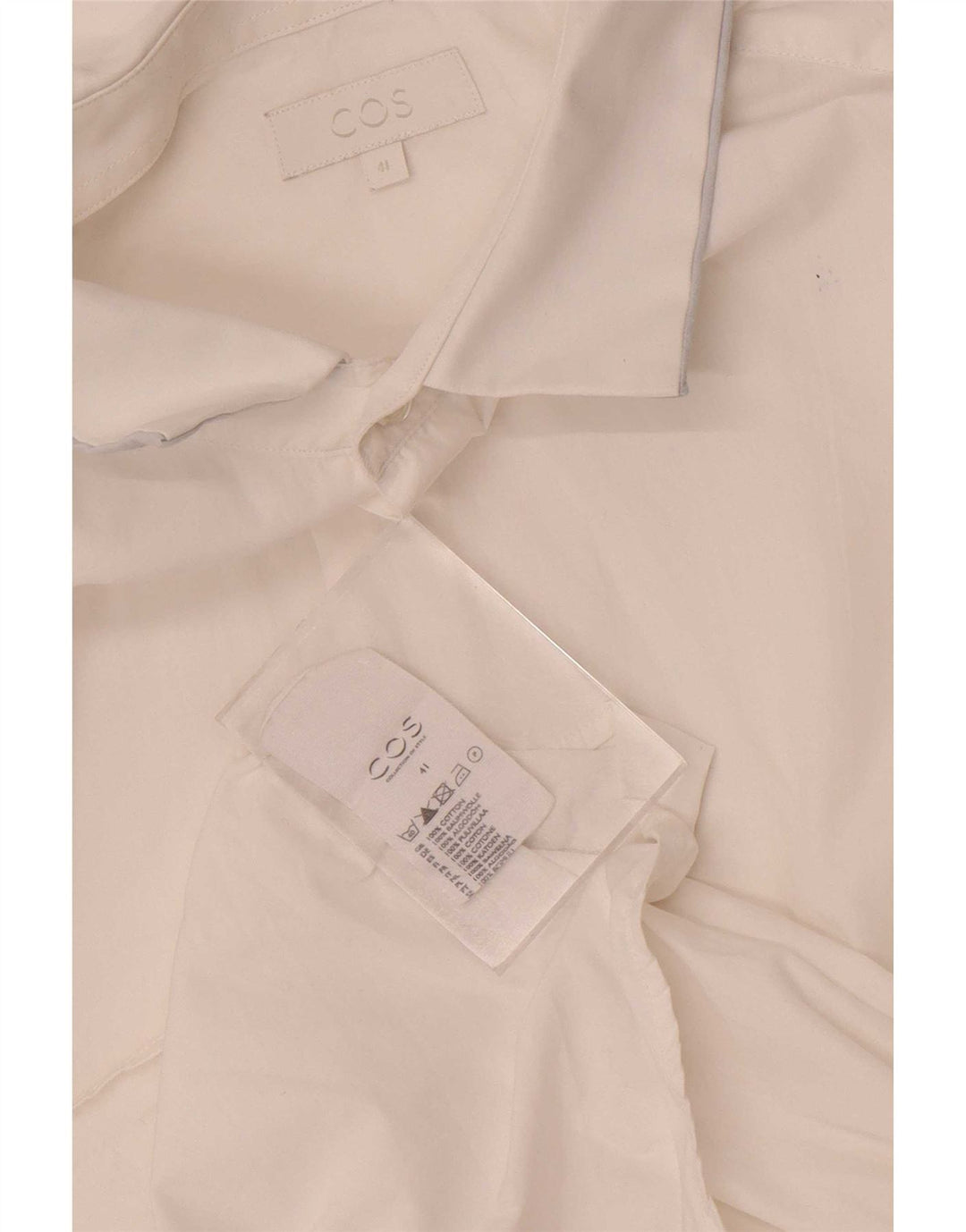 Camisa Cos para hombre talla 41 algodón blanco grande