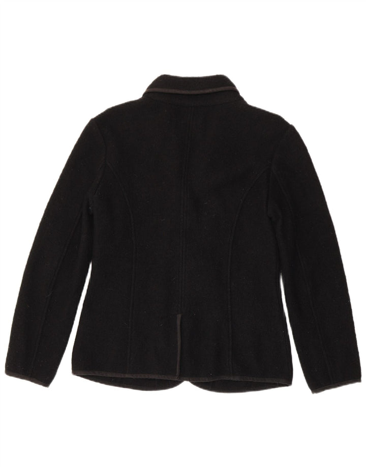 Woolrich Chaqueta tipo blazer de 4 botones para mujer UK 44 Grande Lana negra
