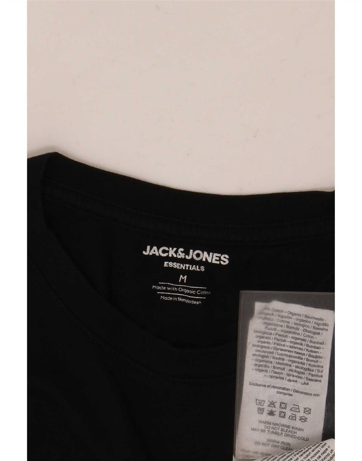 Jack & Jones Hombre Camiseta Top Medium Negro Algodón