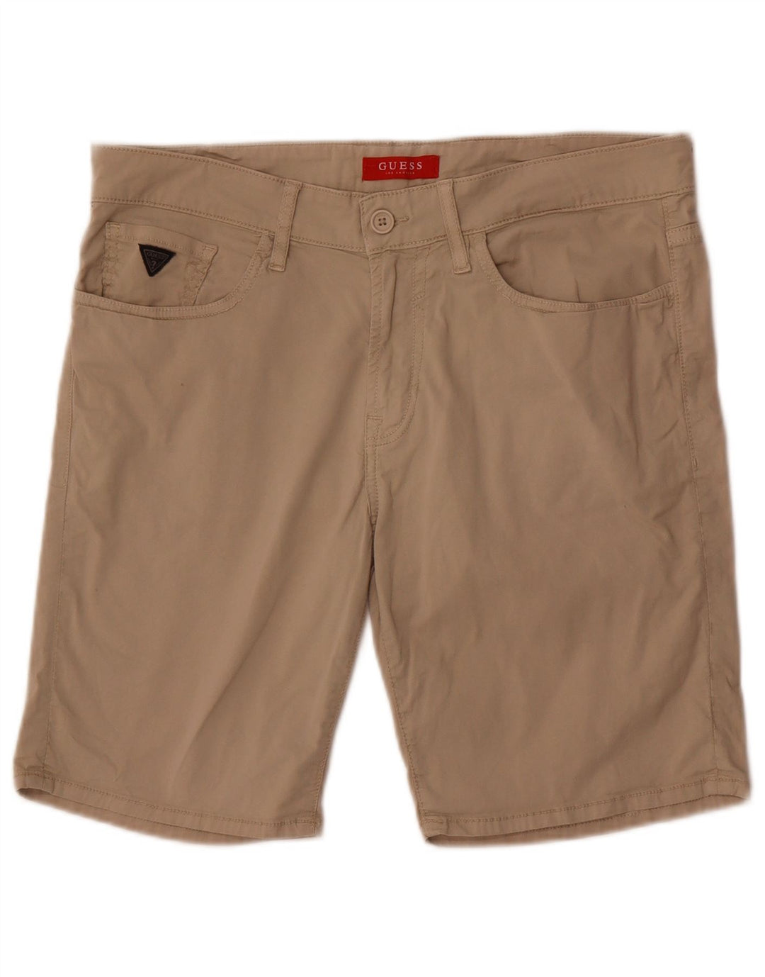 Guess Pantalones cortos casuales para hombre W34 Large Beige Algodón