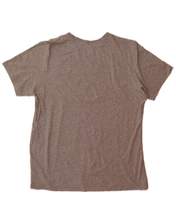 NIKE Womens T-Shirt Top UK 16 Large Grey Cotton