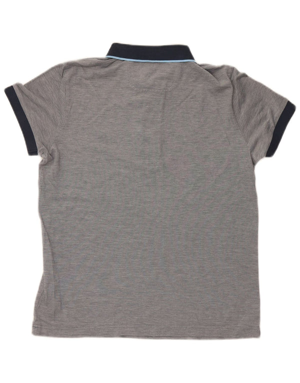 Hugo Boss Hombre Polo Polo De Algodón Color Block Gris Medio