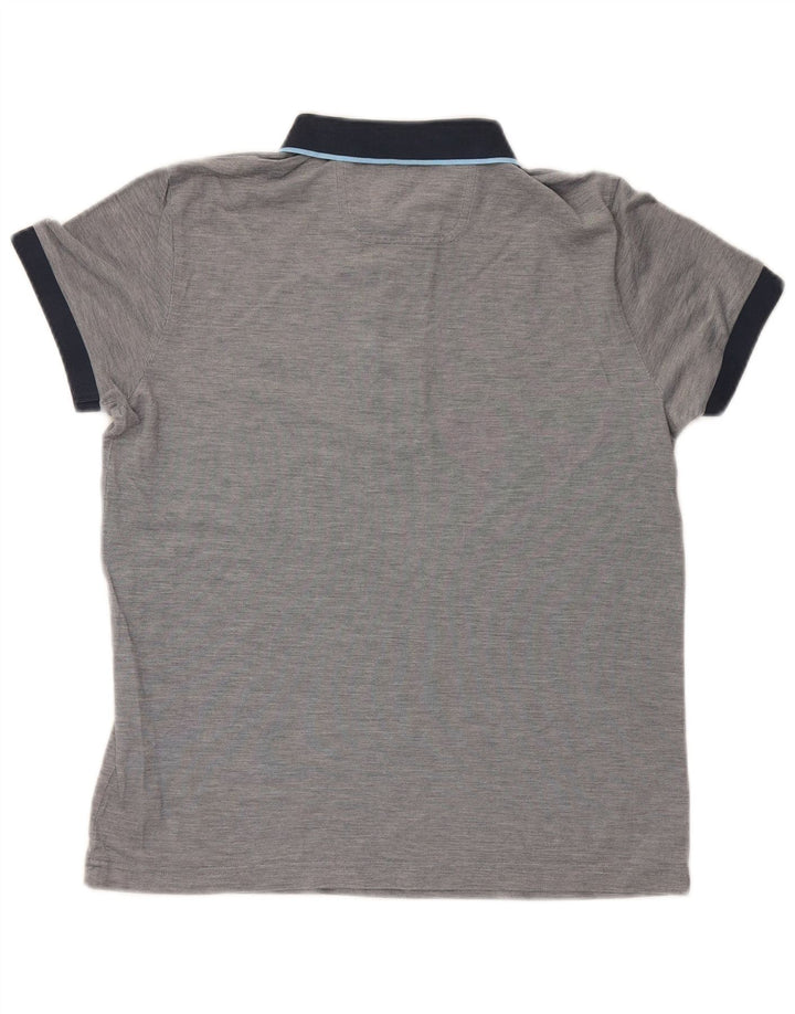 Hugo Boss Hombre Polo Polo De Algodón Color Block Gris Medio