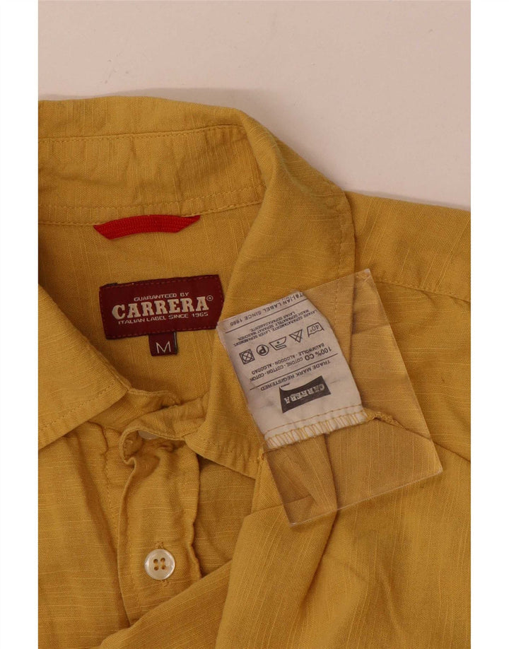 Camisa Carrera Hombre Algodón Amarillo Medio