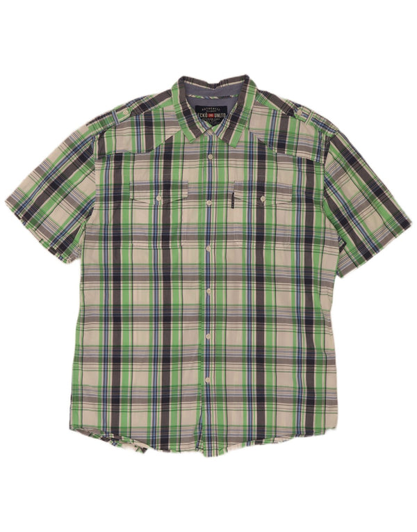 Ecko Unlimited Camisa De Manga Corta Para Hombre 2XL Algodón A Cuadros Verde