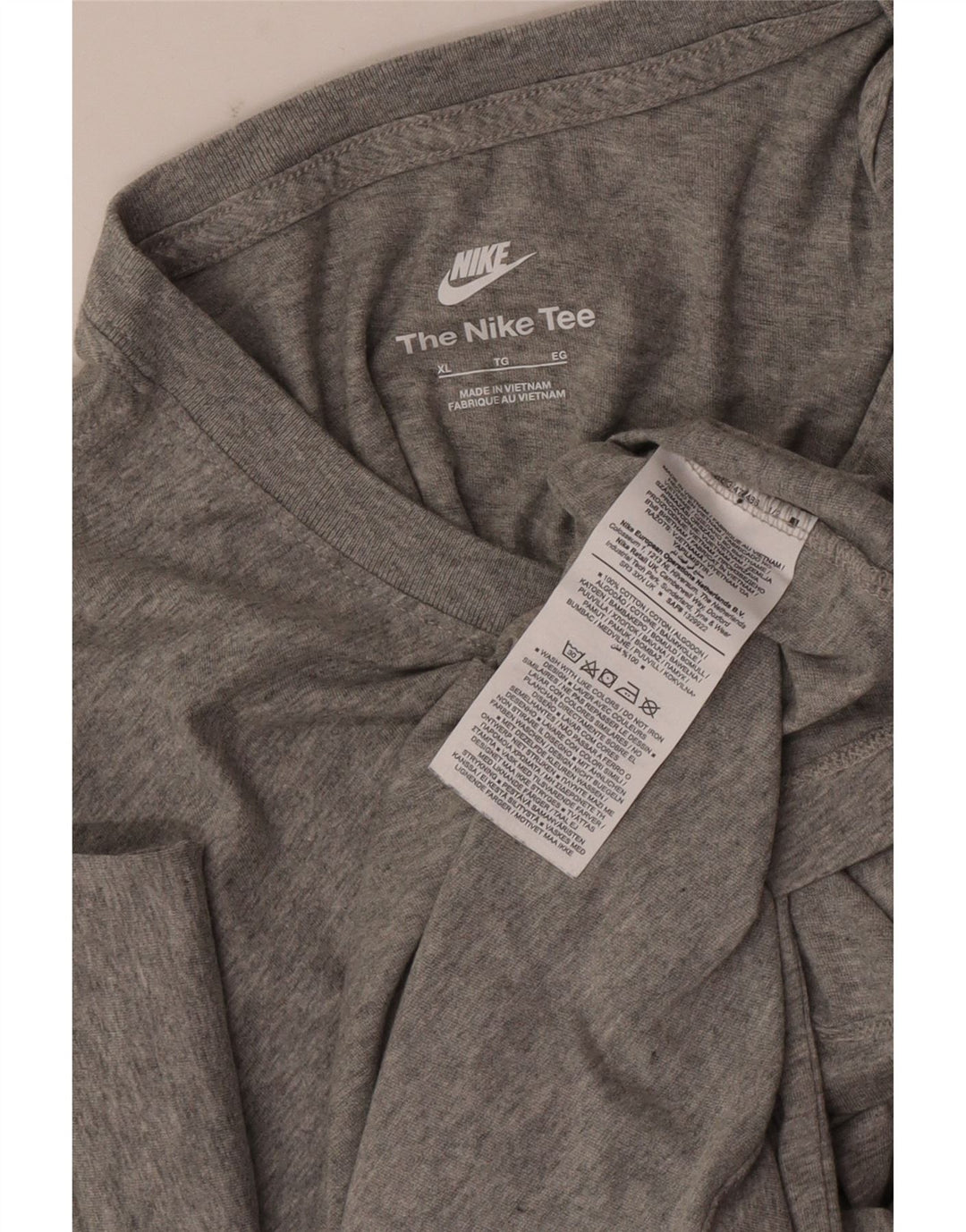 Camiseta Nike Hombre Top XL Algodón moteado gris