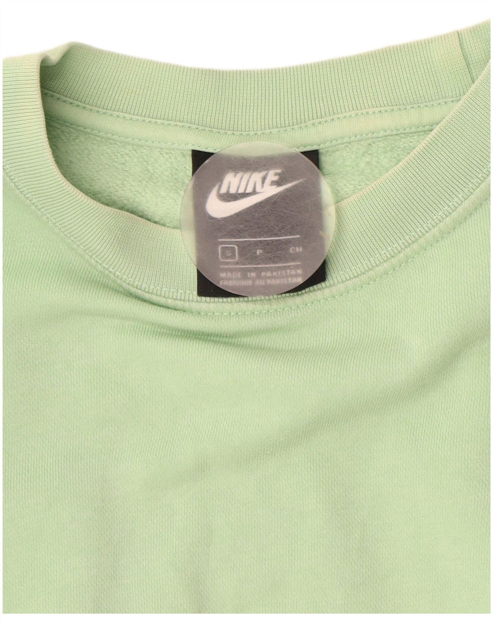 NIKE Sudadera extragrande para mujer, talla 10, algodón verde pequeño