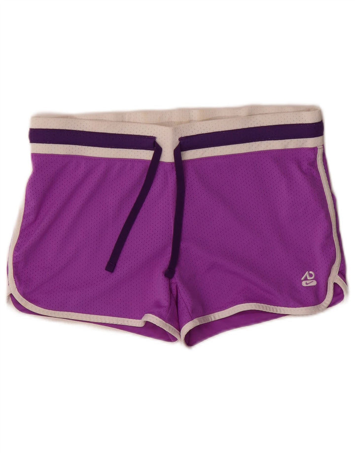 Nike - Pantalones cortos deportivos para mujer (talla 40), color morado medio, poliéster