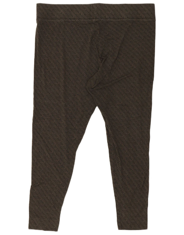Marks & Spencer Leggings Capri para Mujer UK 20 2XL Viscosa geométrica Caqui