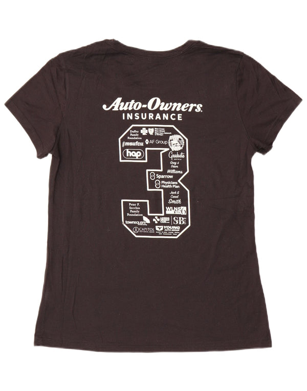 NIKE Womens Izzo Graphic T-Shirt Top UK 14 Large Black Polyester