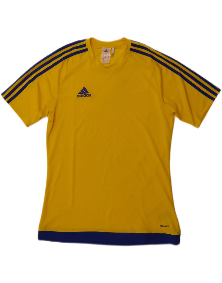 Camiseta ADIDAS Climalite para hombre Top poliéster amarillo medio