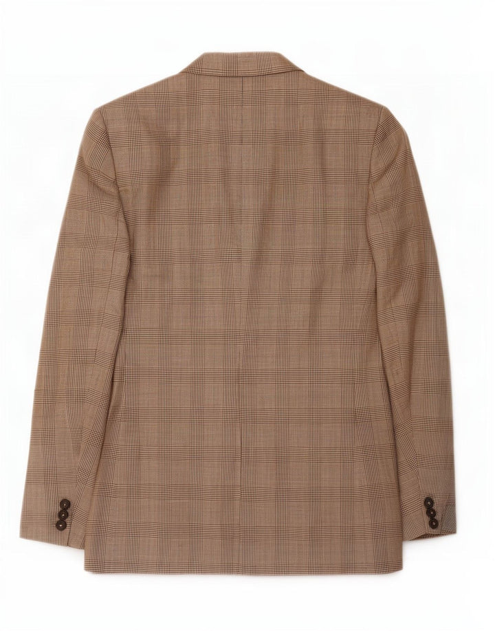 Marks & Spencer Chaqueta tipo blazer de 2 botones para hombre UK 40 Medium Beige Check
