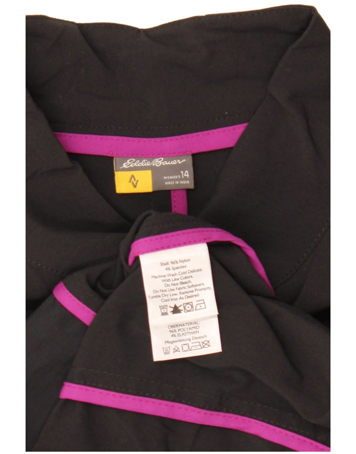 Eddie Bauer Chaqueta utilitaria para mujer US 14 XL Nylon negro