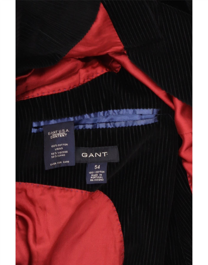 GANT Chaqueta tipo blazer de pana con 3 botones para hombre EU 54 2XL Algodón negro