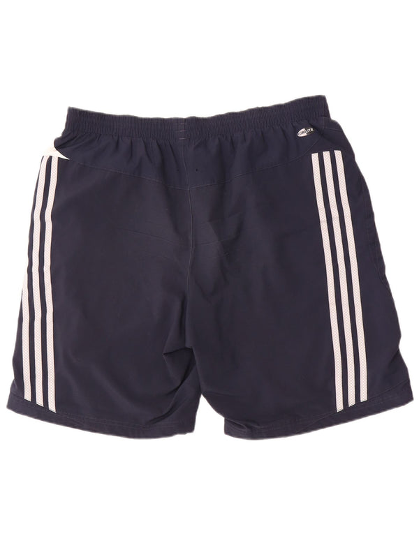 Adidas Mens Climalite Sport Shorts Grande Azul Marino Colorblock Poliéster
