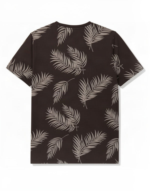 Puma Mens Graphic T-Shirt Top Medium Black Floral Cotton