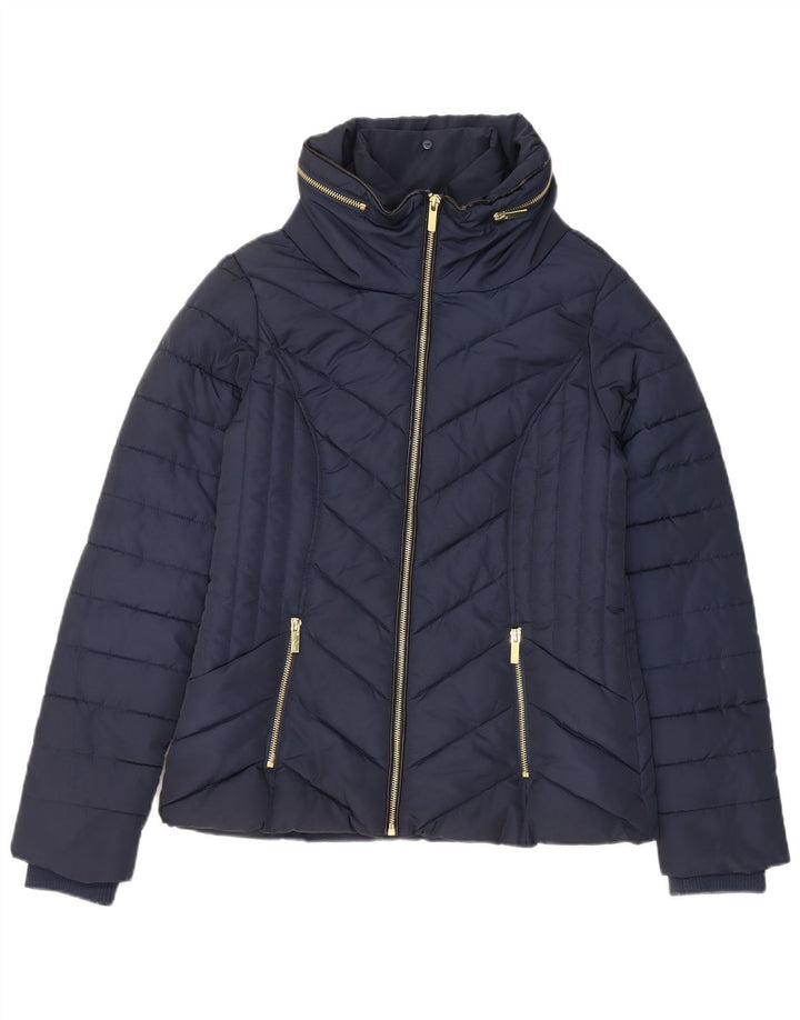 Chaqueta acolchada con capucha Oasis para mujer UK 6 XS Poliéster azul marino