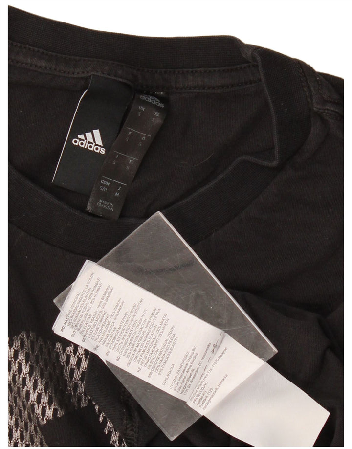 ADIDAS Camiseta gráfica para hombre Top Pequeño Algodón negro