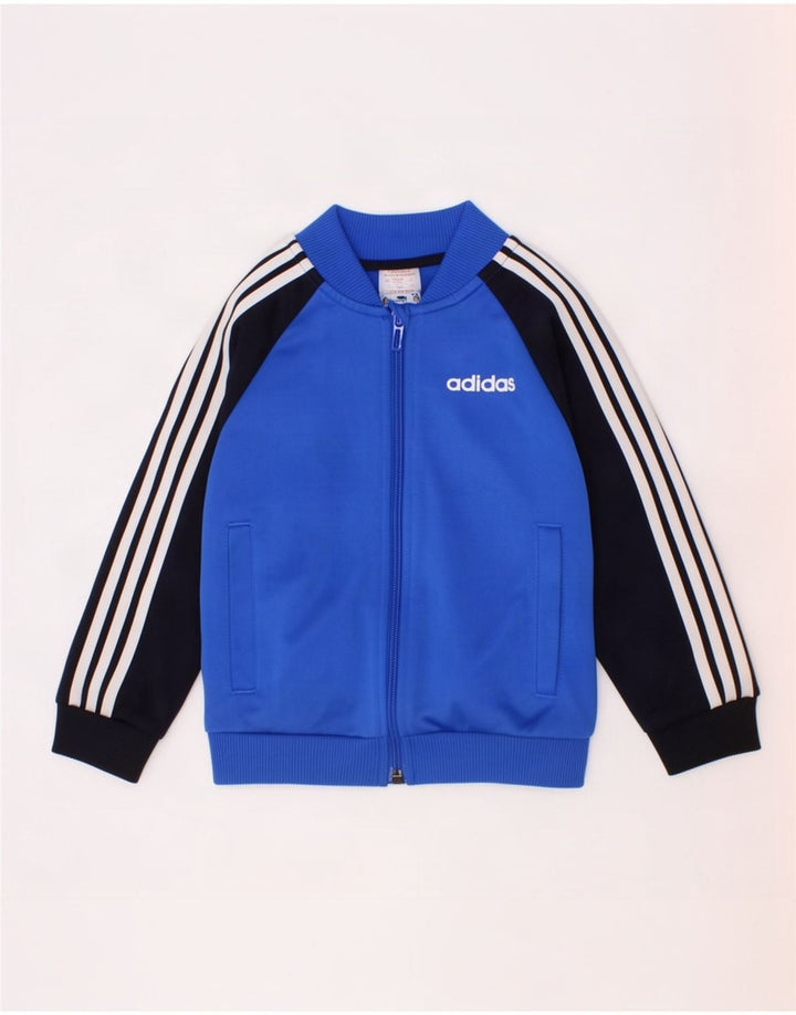 Adidas - Chaqueta de chándal para niño, 2-3 años, color azul, poliéster