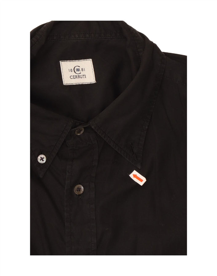 CERRUTI 1881 Camisa gráfica para hombre XL Negro