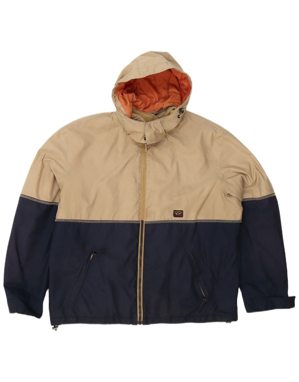 Paul & Shark Chaqueta cortavientos para yates para hombre UK 44 2XL Bloque de color beige