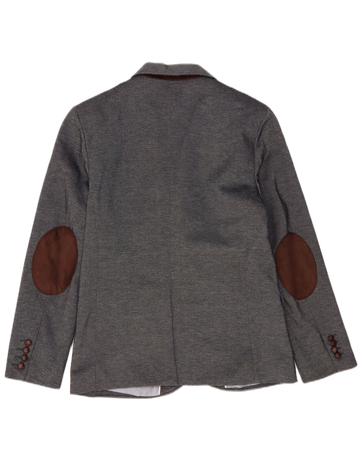ZARA Chaqueta tipo blazer de 2 botones para hombre EU 48 Poliéster gris medio