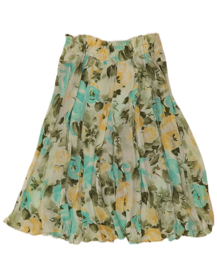 MARIA GRAZIA SEVERI Falda acampanada para mujer IT 42 Medium W30 Verde Floral