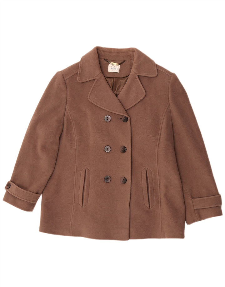 Eastex - Chaquetón para mujer, talla 40, XL, lana marrón