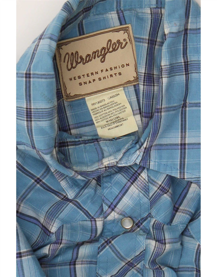 Wrangler Camisa De Hombre 2XL Algodón A Cuadros Azul