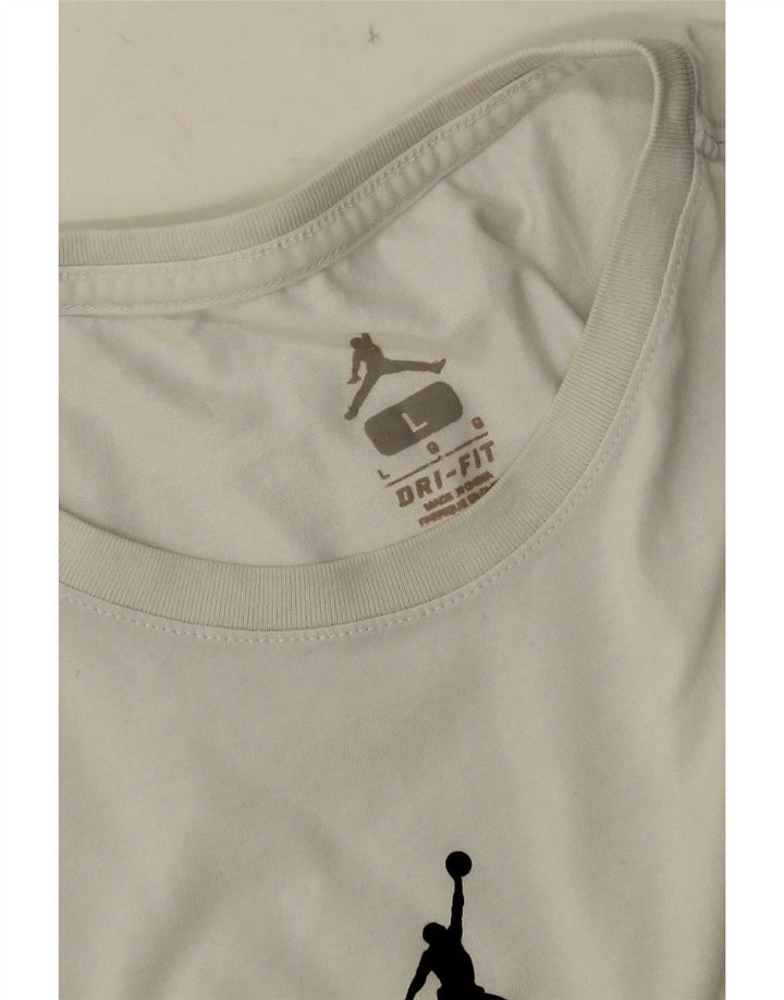 Jordan - Camiseta Dri Fit para hombre, talla grande, color blanco