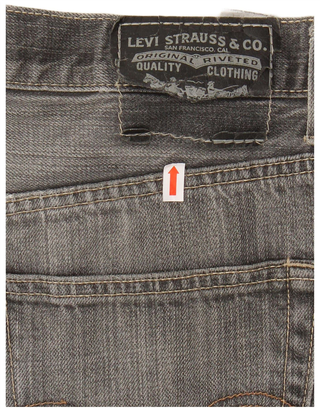 LEVI'S Vaqueros rectos 505 para hombre W33 L30 Algodón gris