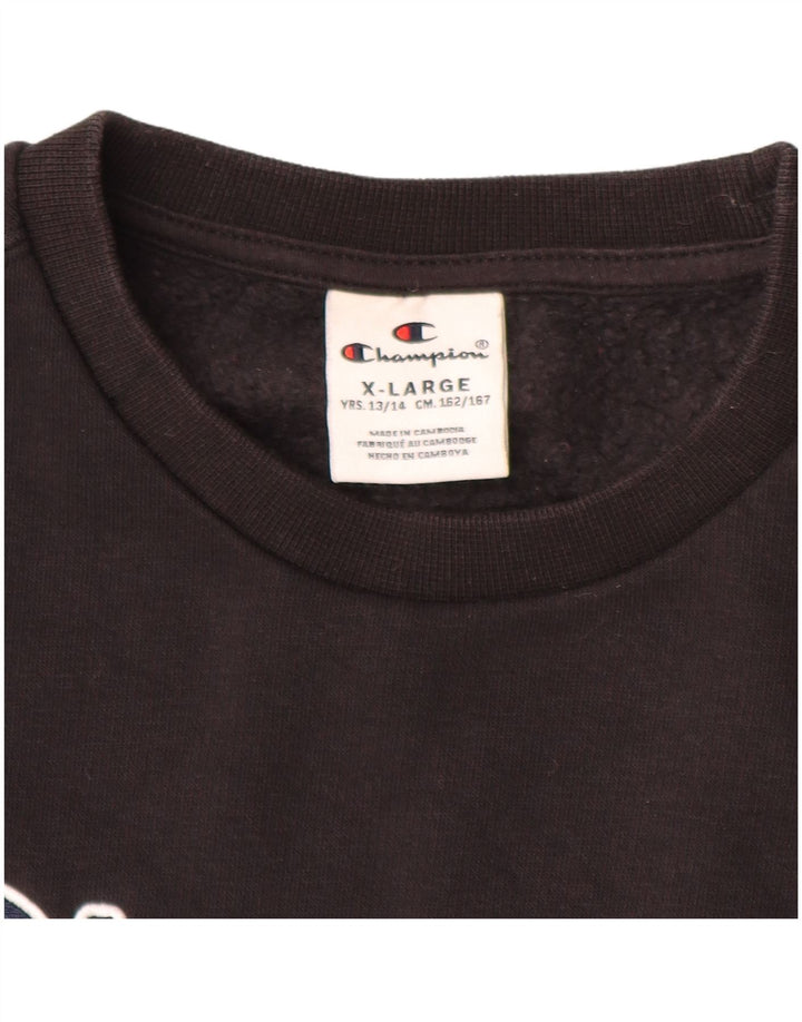 CHAMPION Sudadera gráfica para niños Jersey 13-14 años XL Algodón negro