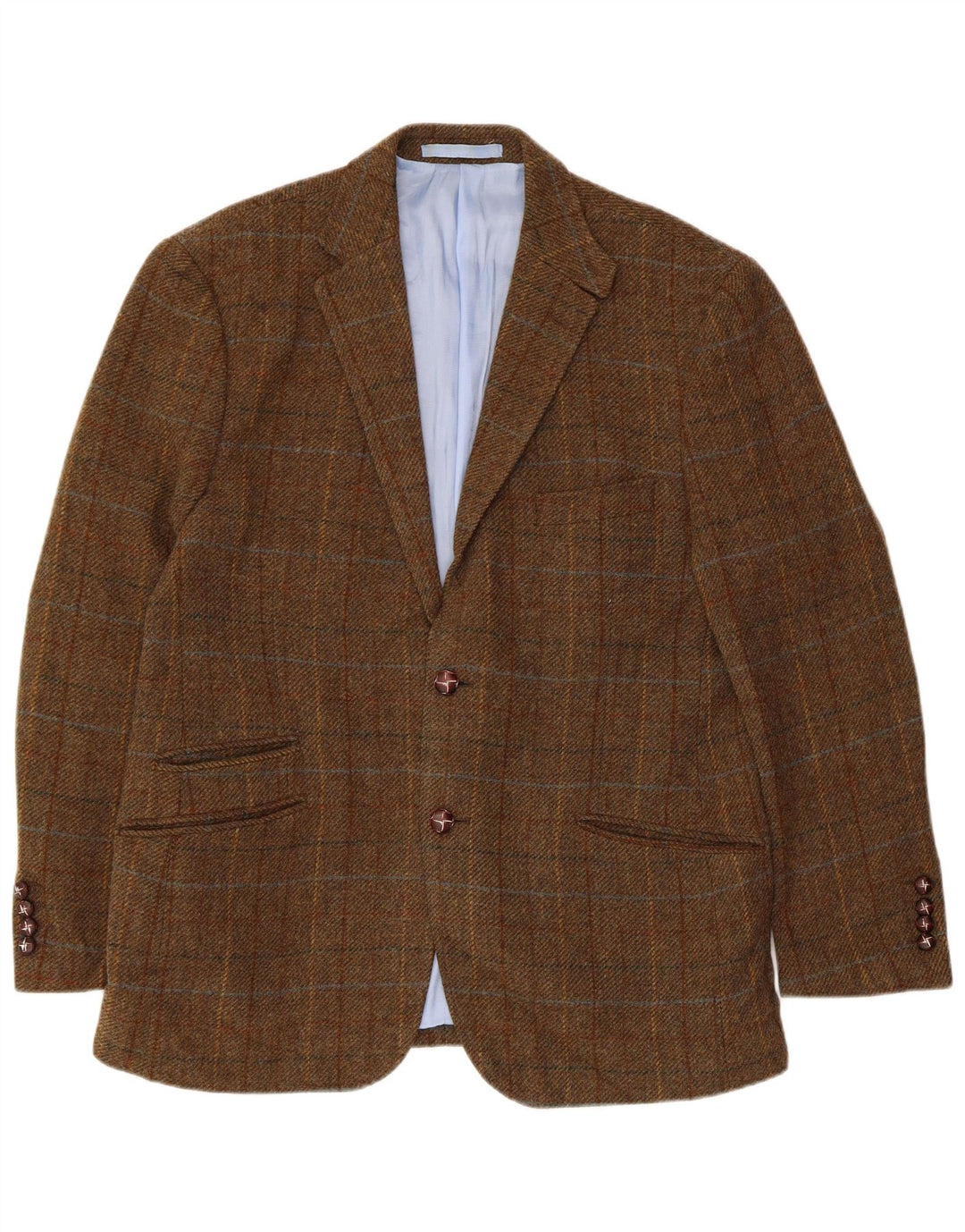 Marks & Spencer Chaqueta tipo blazer de 2 botones para hombre UK 42 XL Brown Check