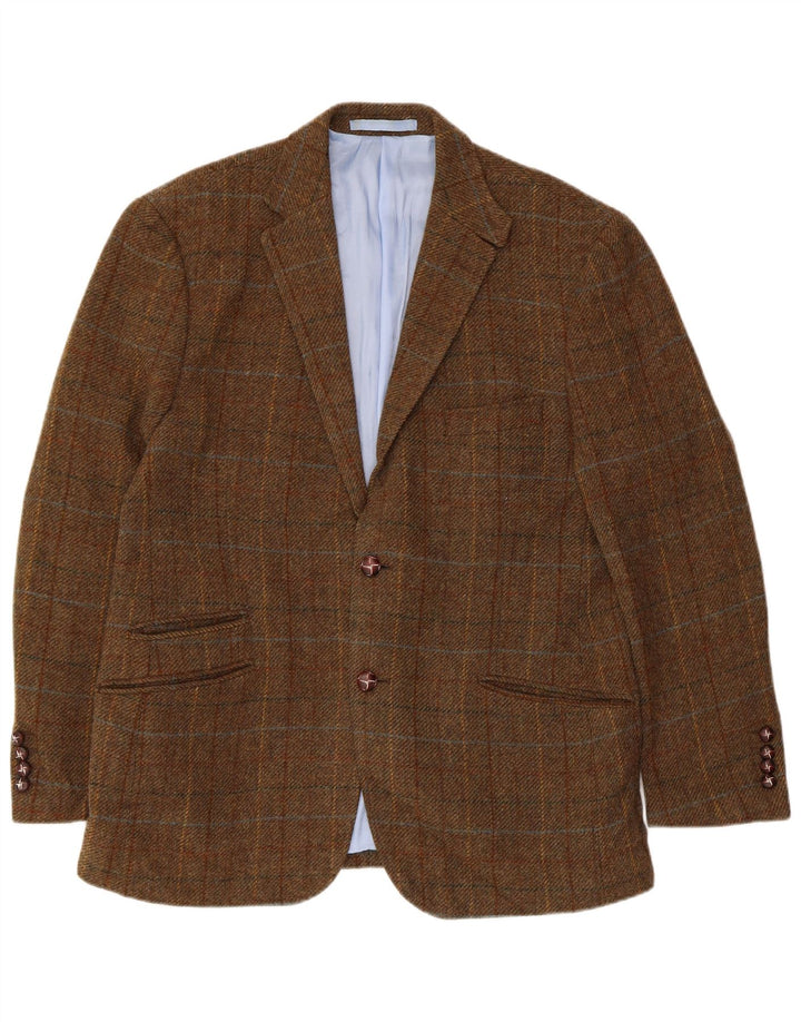 Marks & Spencer Chaqueta tipo blazer de 2 botones para hombre UK 42 XL Brown Check