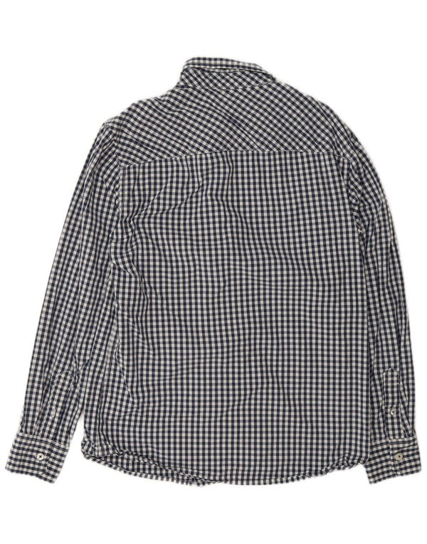 Mustang Camisa Slim Fit para Hombre Algodón Vichy Azul Marino Mediano