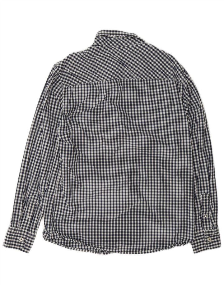 Mustang Camisa Slim Fit para Hombre Algodón Vichy Azul Marino Mediano
