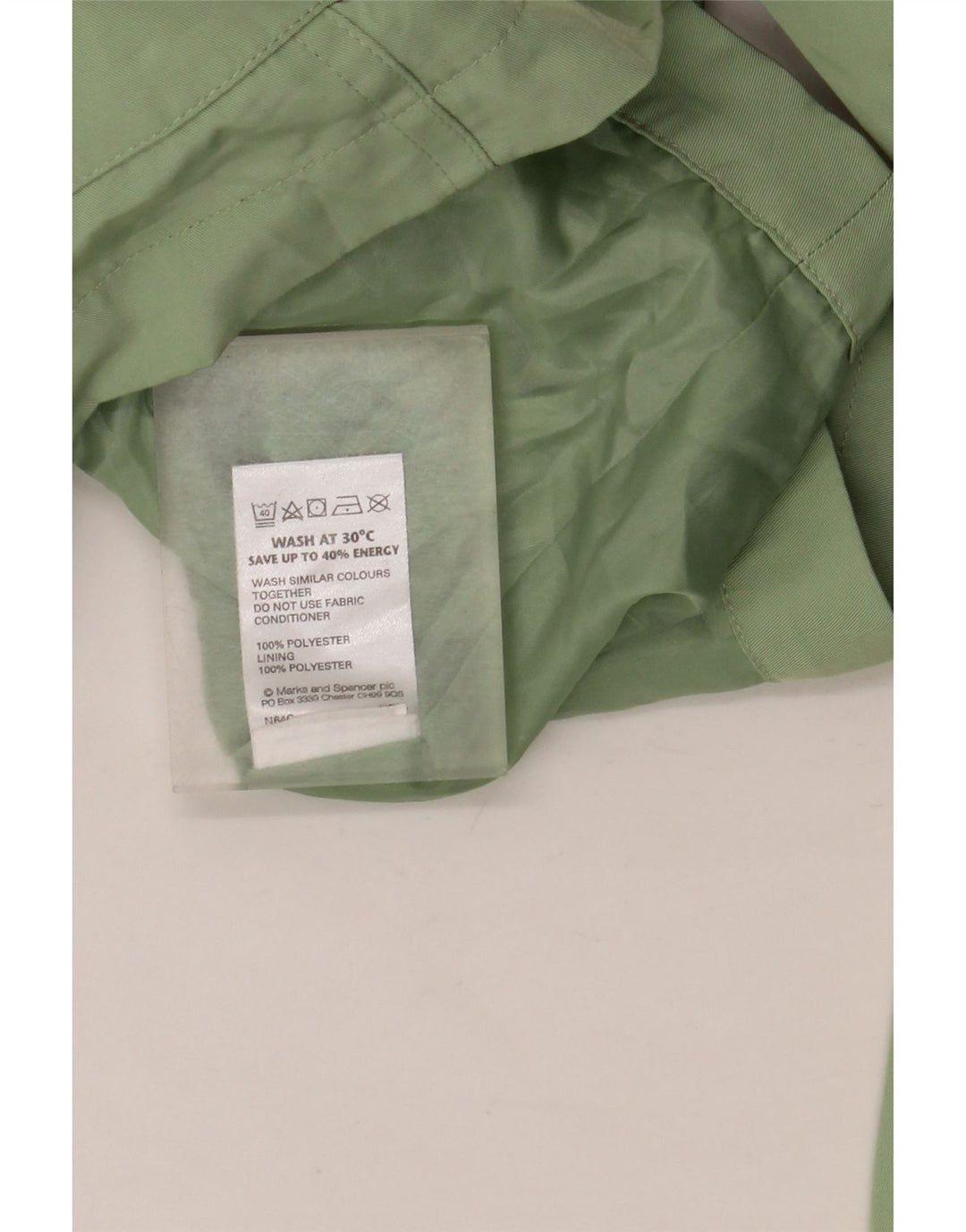 Marks & Spencer Chaqueta utilitaria con capucha para mujer UK 44 Poliéster verde grande