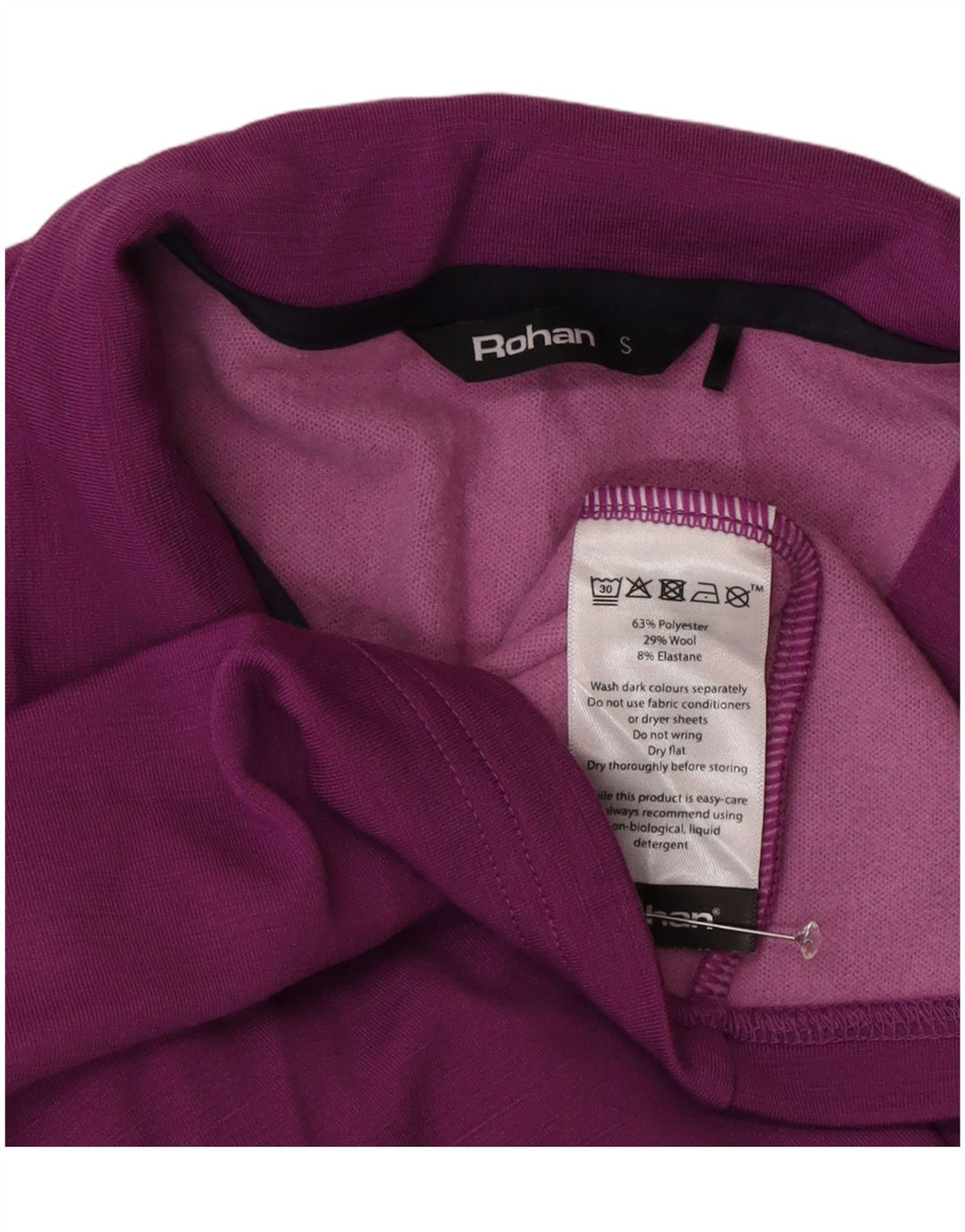 Rohan Mujer Chándal Top Chaqueta UK 10 Small Púrpura Poliéster