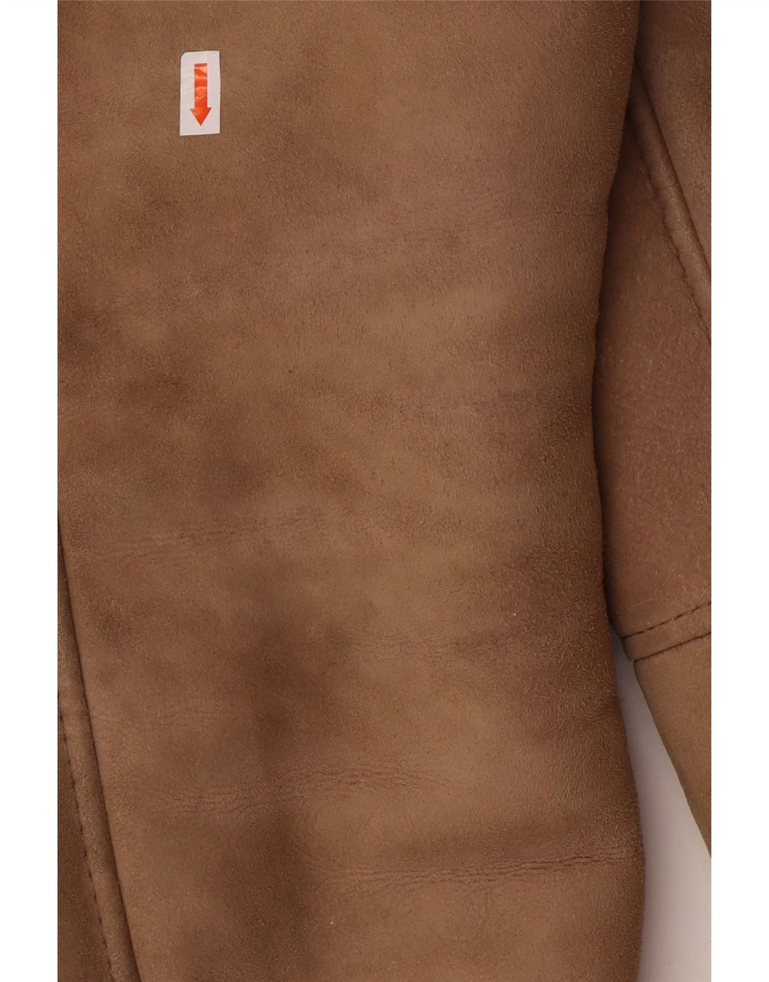 VINTAGE Chaqueta de piel de oveja para hombre IT 50 Piel de oveja marrón grande