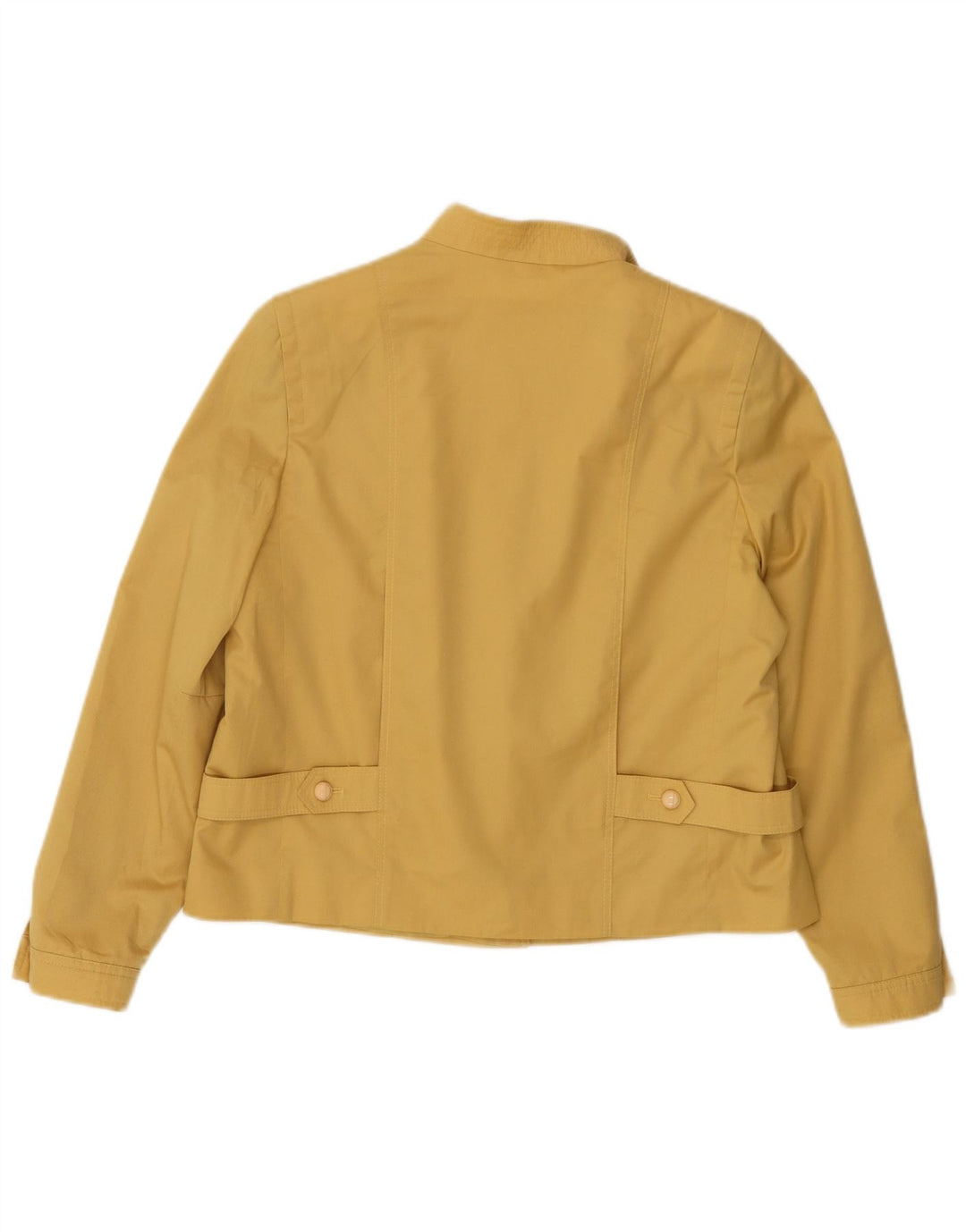 Hucke Chaqueta tipo blazer corta con 3 botones para mujer EU 42 Grande Algodón amarillo