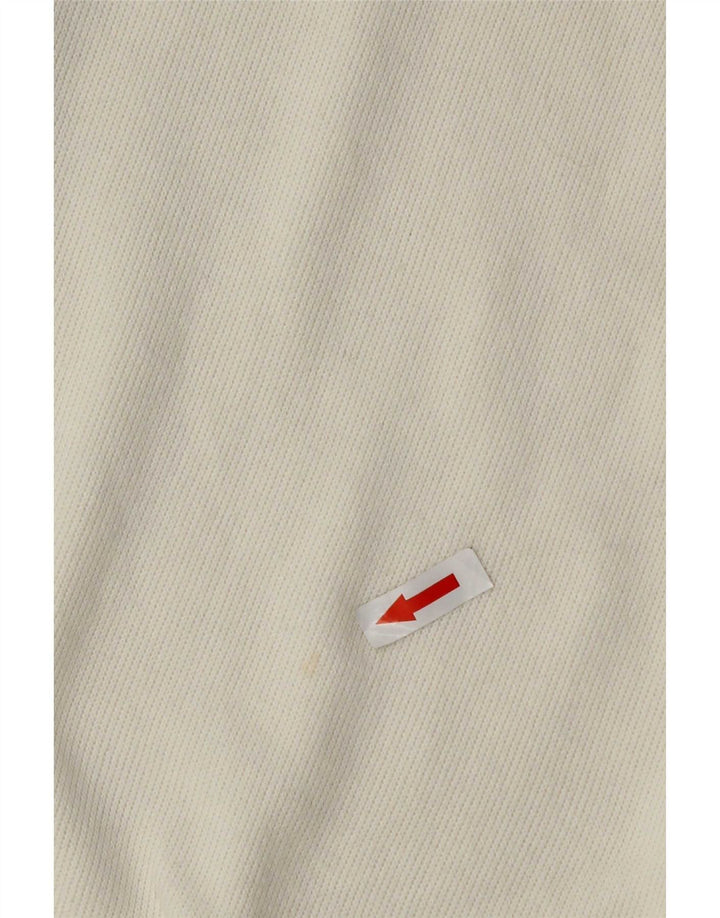 Zara Top corto con cuello vuelto y manga larga para mujer UK 40 Medium Off White